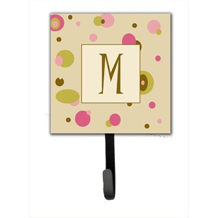 Carolines Treasures Letter M Initial Monogram - Tan Dots Leash Holder Or Key Hook CJ1004-MSH4